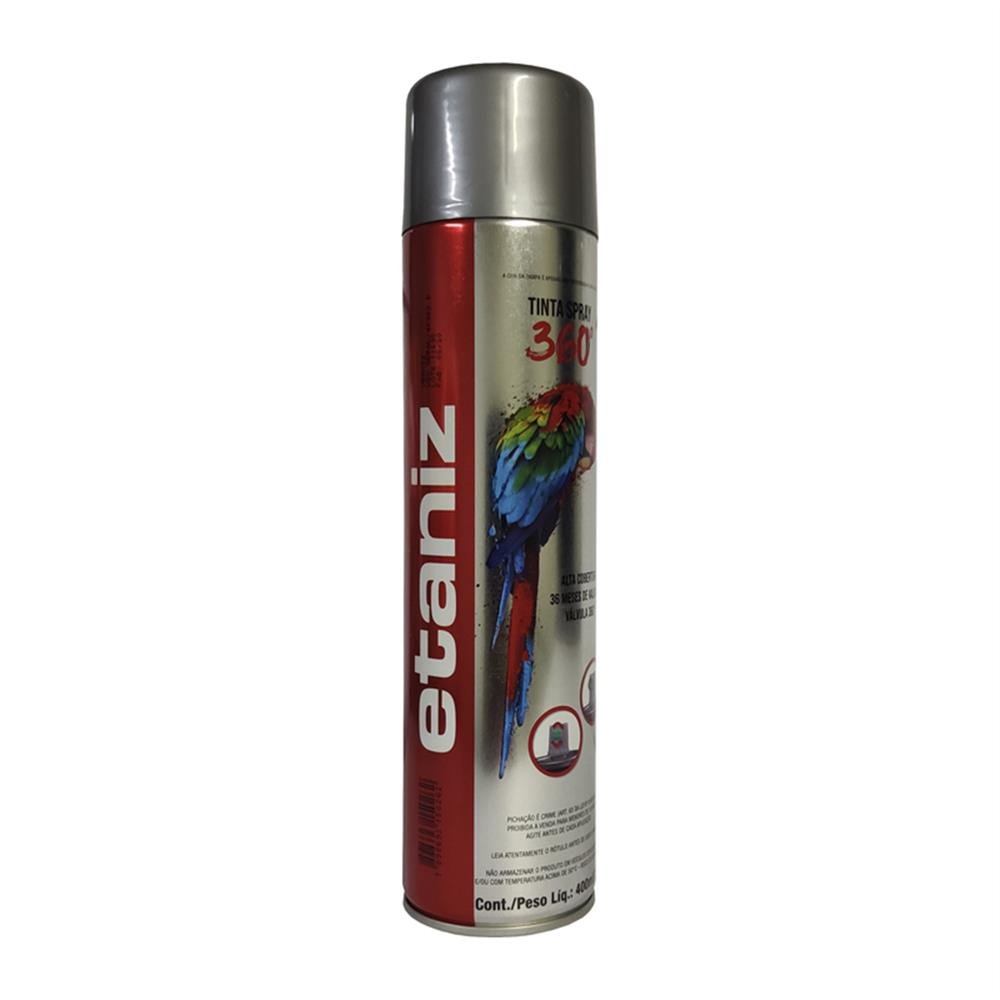 Tinta Spray Aluminio Alta Temperatura 6X400 Etaniz 360G