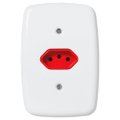 Tomada Módulo Ideale Pluzie - 2P+T 20A com Placa Vermelho