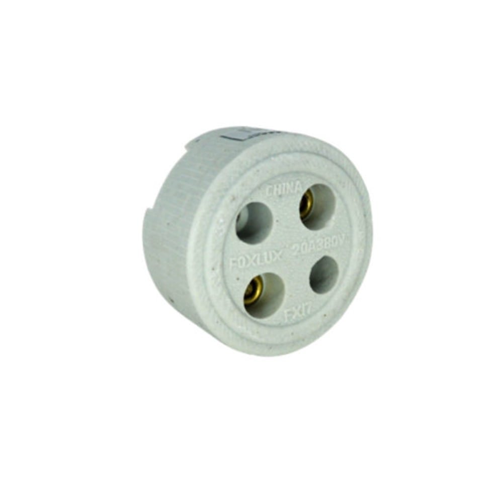 Tomada Foxlux Polarizada de Porcelana 2P 20A Fx17 - Embalagem com 10 Unidades