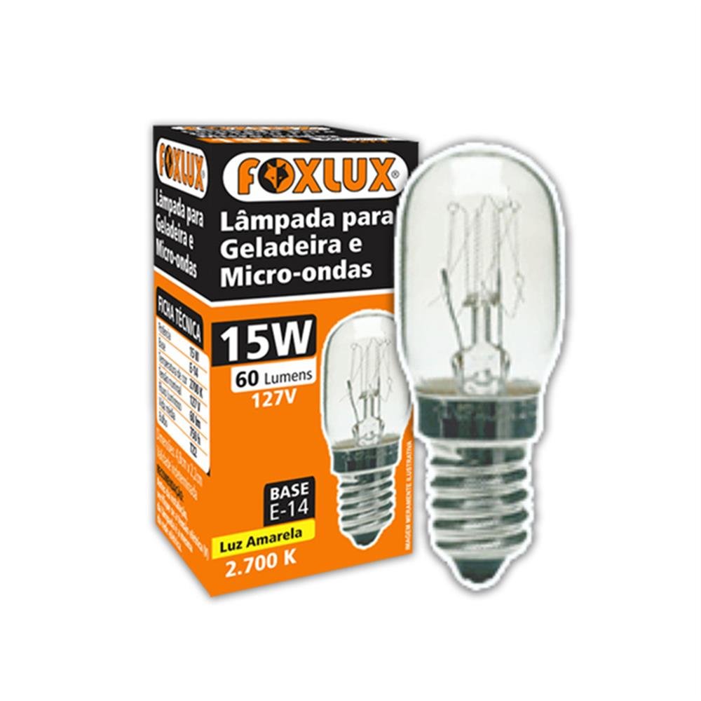 Lampada Geladeira/Fogão/ Microondas 15X127 E14 Foxlux C10