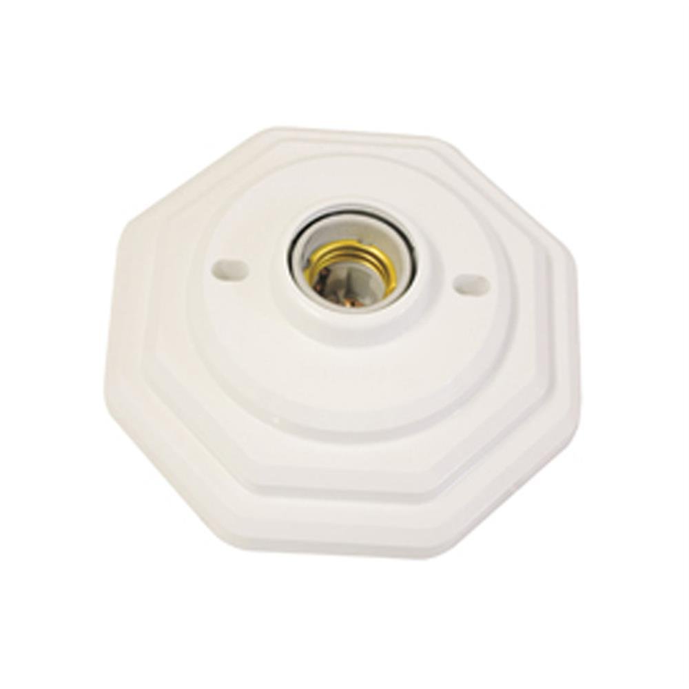 Plafon Pp C/Travessa Branco 100W Octagonal Enerlux