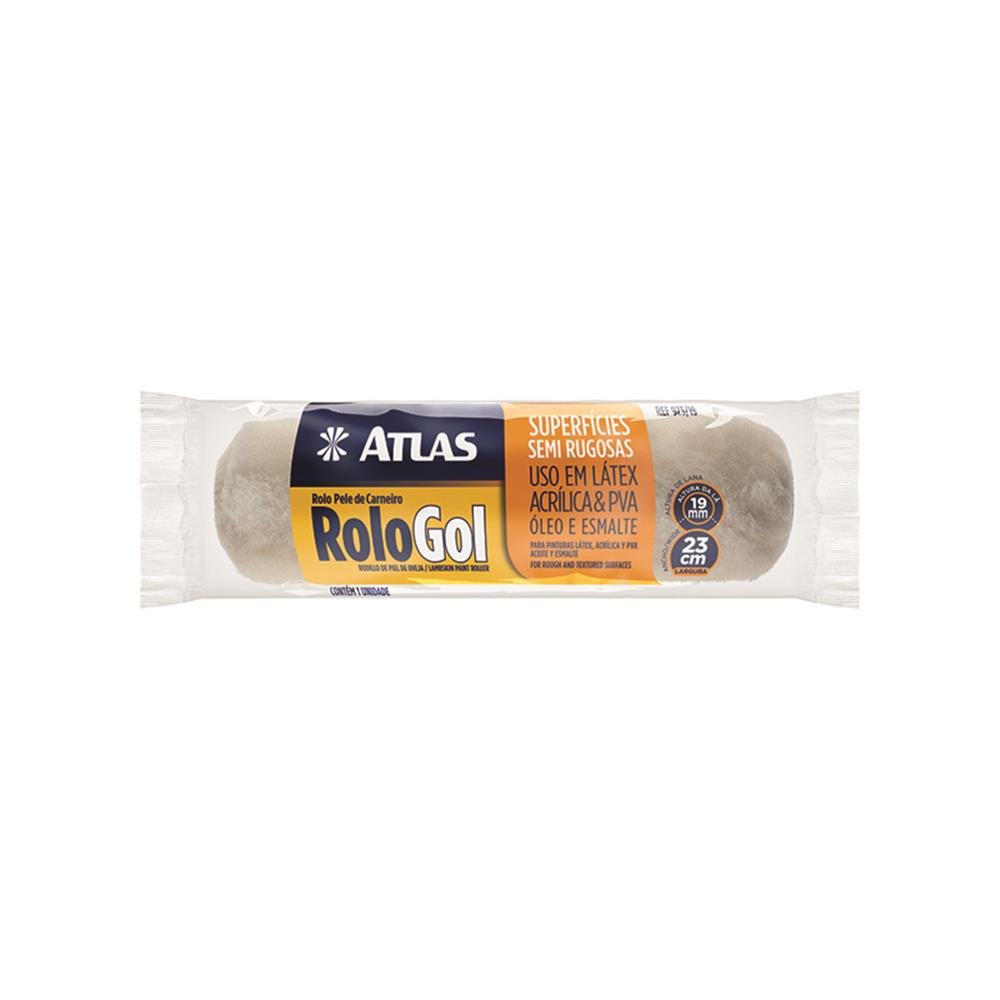 Rolo Lã Pele 23Cm S/Suporte Gol Atlas