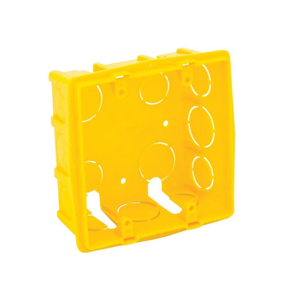 Caixa de Luz 4X4 Pvc Amarela com 12 Unidades Roma