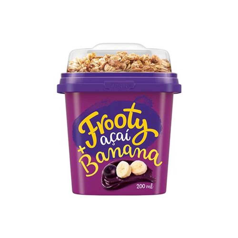 Açaí com Banana e Granola Frooty 12x200ml
