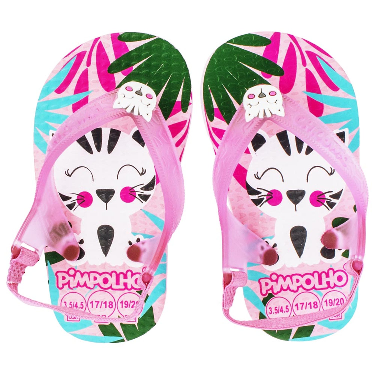 Kit Sandalia Praiana Baby Rosa/Tigresa Feminino Pimpolho Com 12 Pares - Numeração 17 A 23