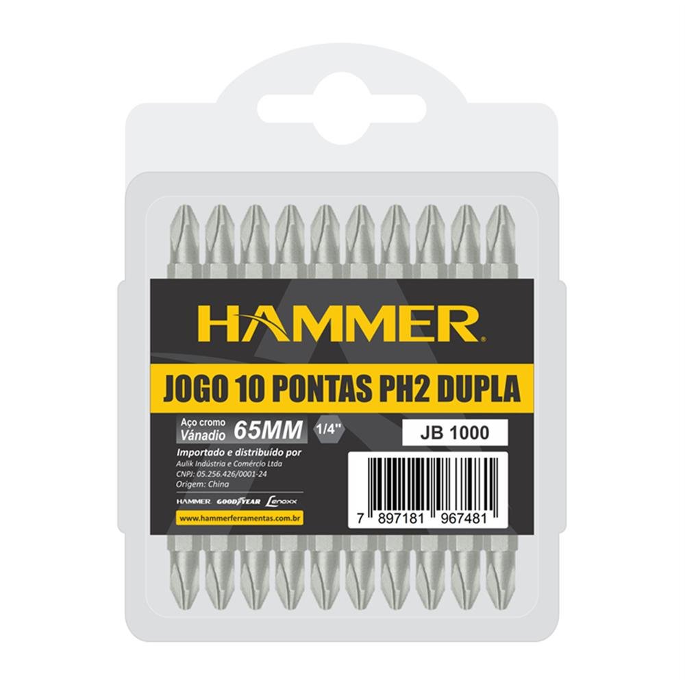 Bit Ponta Dupla Philips Conjunto Hammer C10