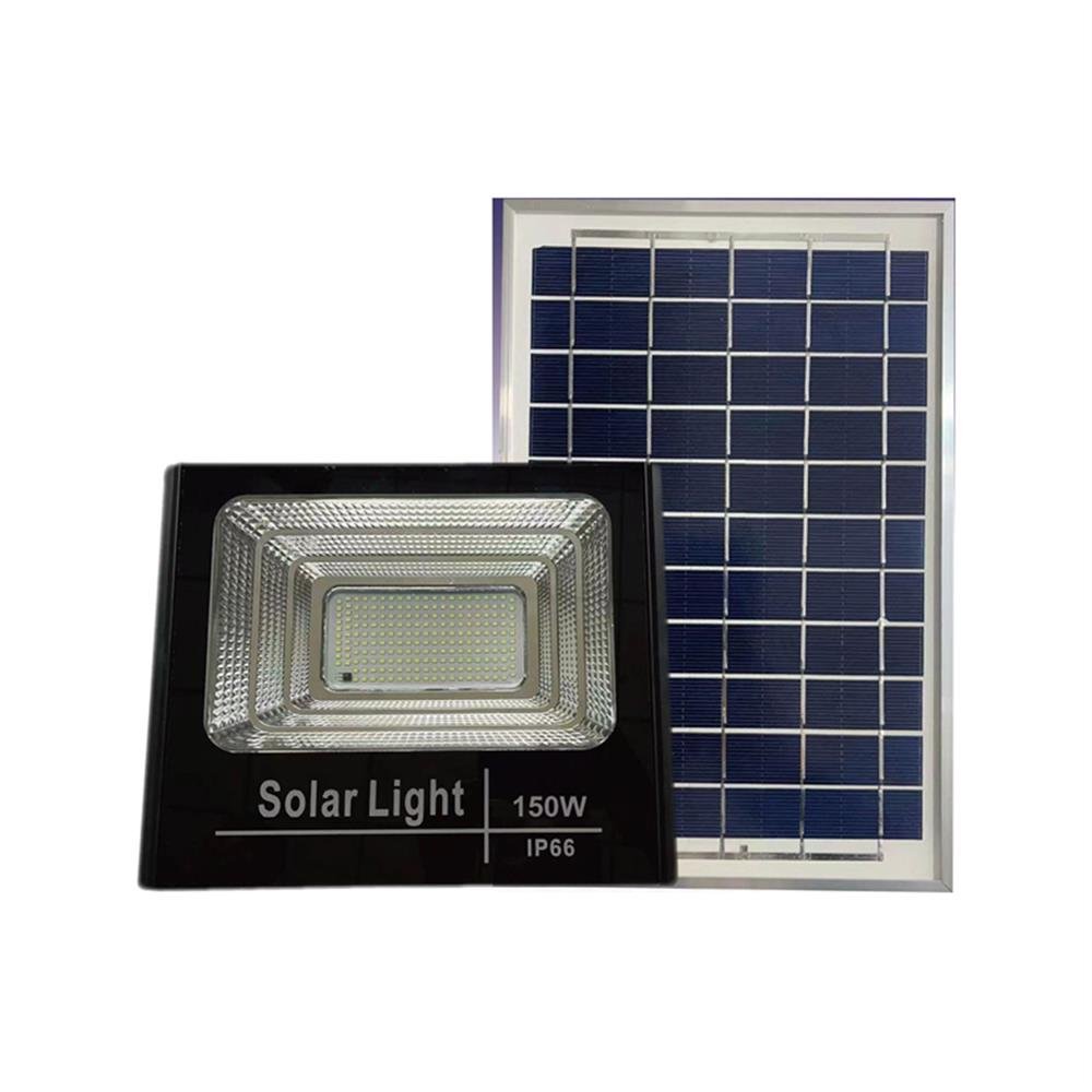Refletor Led Solar150w Controle Remoto Triangulo