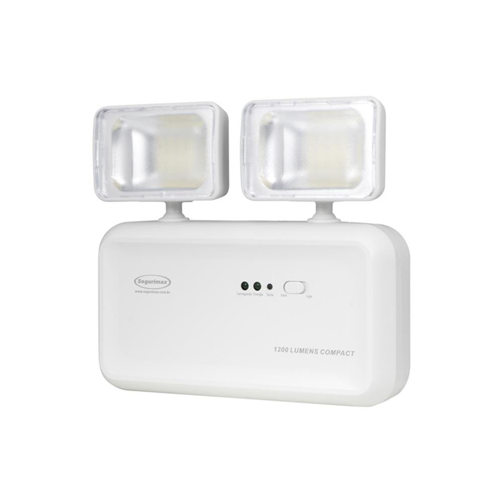 Luminaria Emergência 2 Farois Led 1200 Lumens Segurimax
