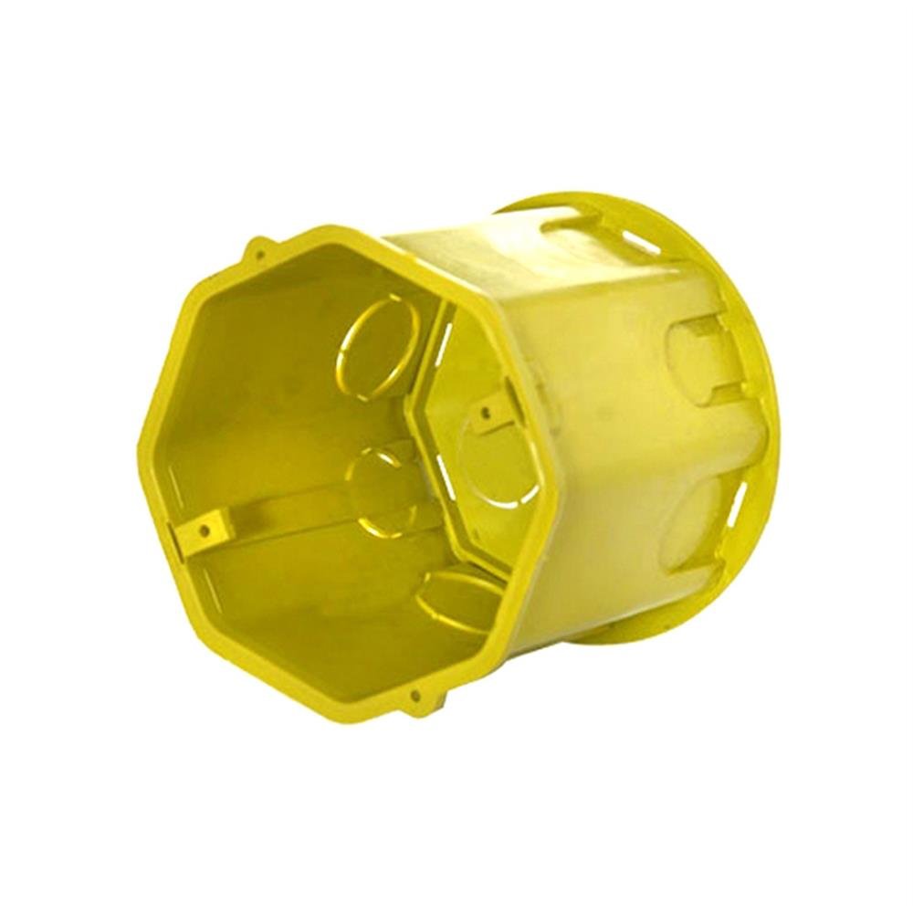 Caixa Luz Fundo Movel Duplo Plastico Amarelo Mondiale C24