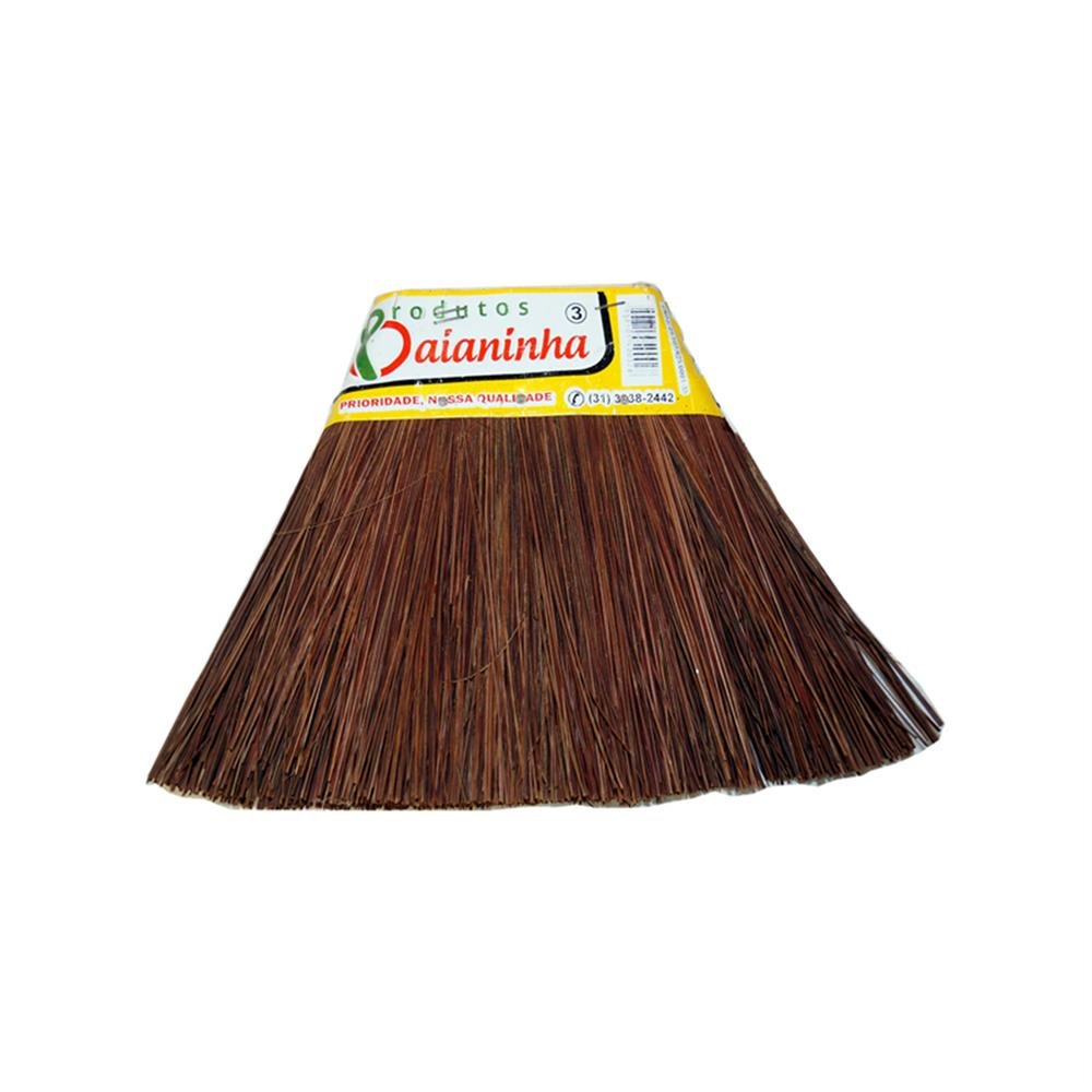 Vassoura Piaçava Natural N3 Reforçada Baianinha C6