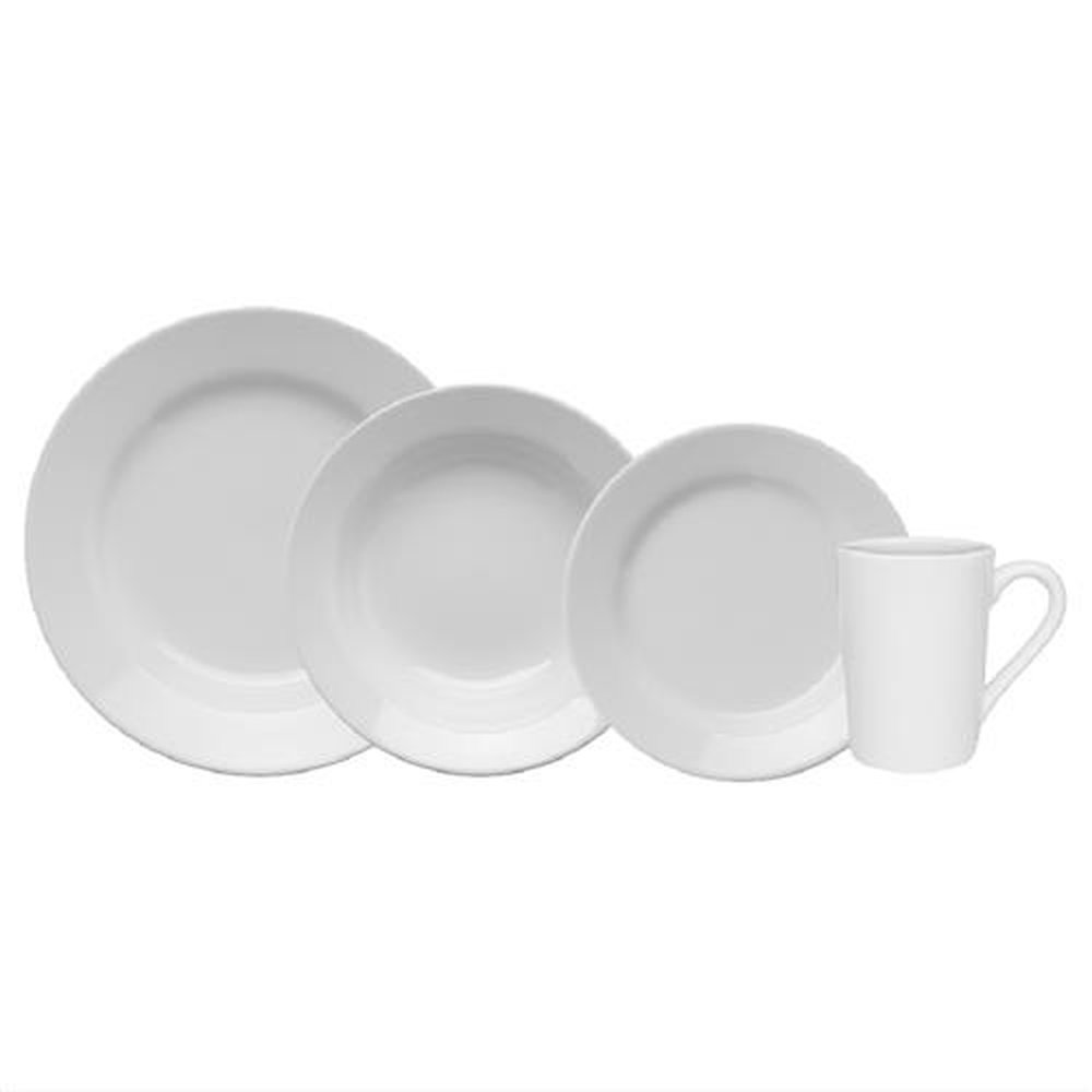 Aparelho de Jantar Biona Donna 98919 | Cerâmica, 16 Peças, Branco