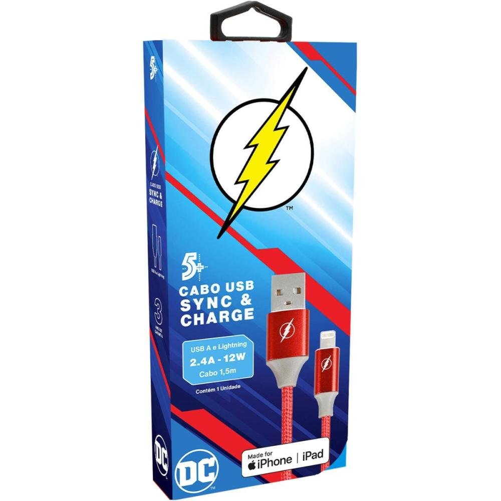 Cabo USB-A Para Lightning Flash 1,5m 5+