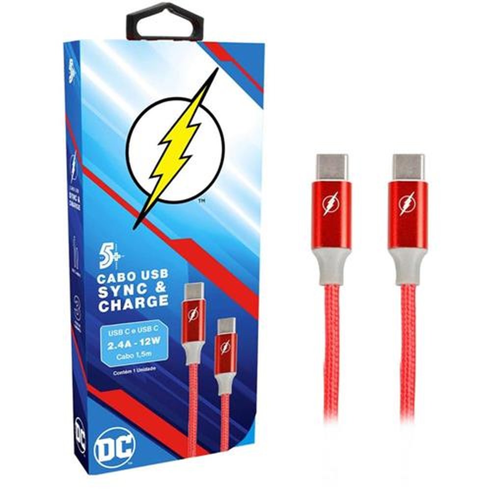 Cabo USB-C Para USB-C Flash 1,5m 5+ Un.Venda: PC/1