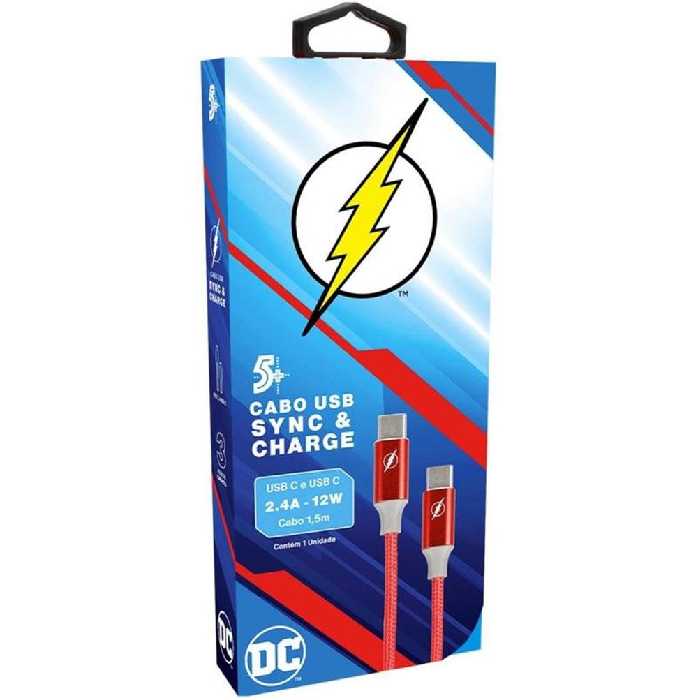 Cabo USB-C Para USB-C Flash 1,5m 5+ Un.Venda: PC/1