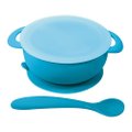 Conjunto Bowl com Tampa e Colher KaBaby Azul