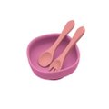 Conjunto Bowl com Garfo e Colher KaBaby Rosa