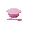 Conjunto Bowl com Tampa e Colher KaBaby Rosa