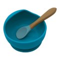 Conjunto Bowl com Colher de Bambu KaBaby Azul