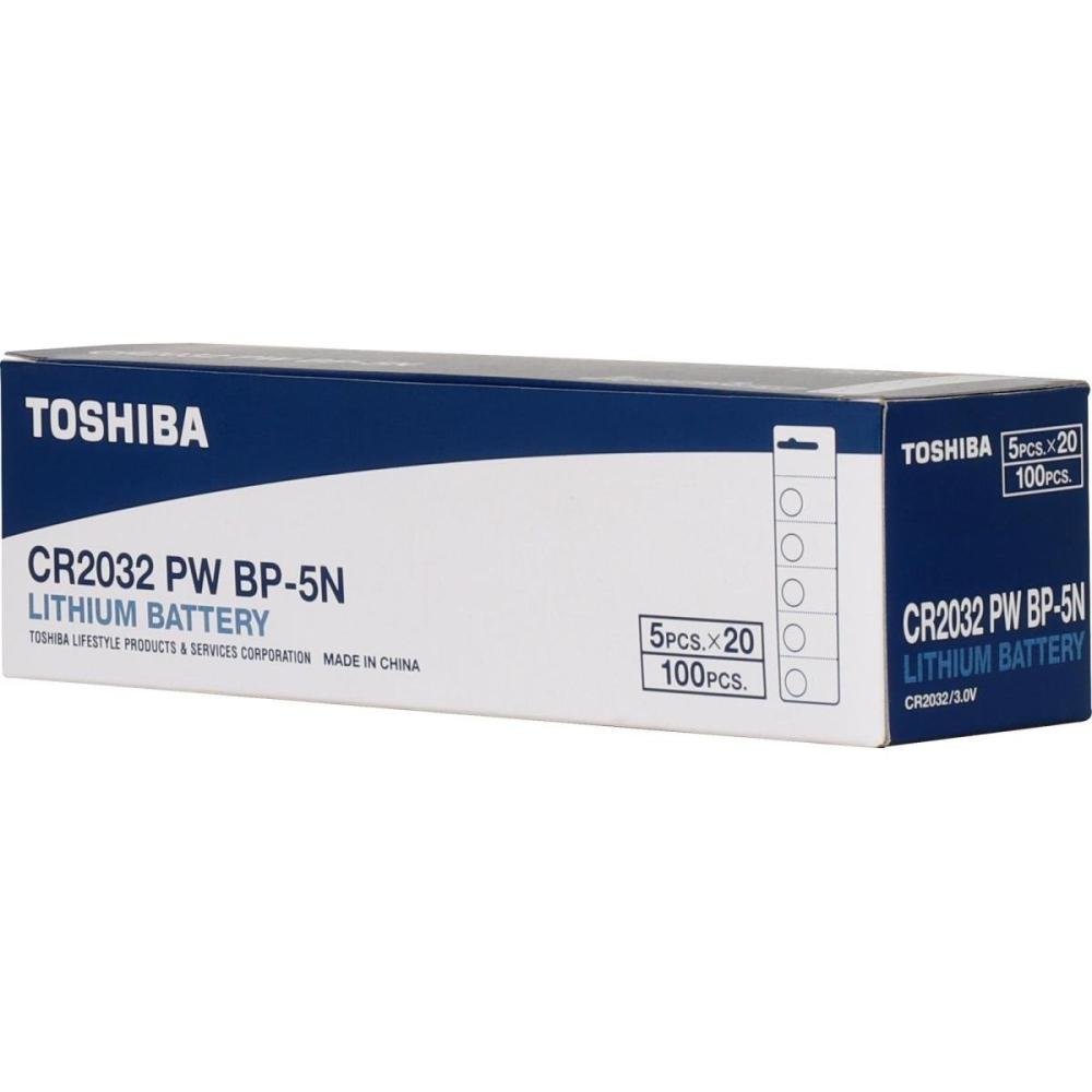 Pilha Moeda Lithium 3 Volts CR2032 Com 5 Pilhas Toshiba