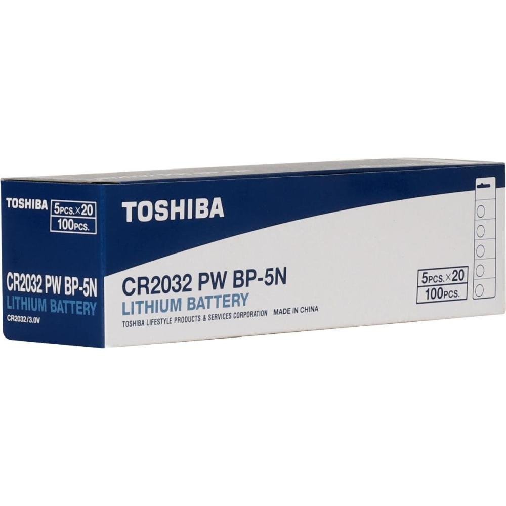 Pilha Moeda Lithium 3 Volts CR2032 Com 5 Pilhas Toshiba