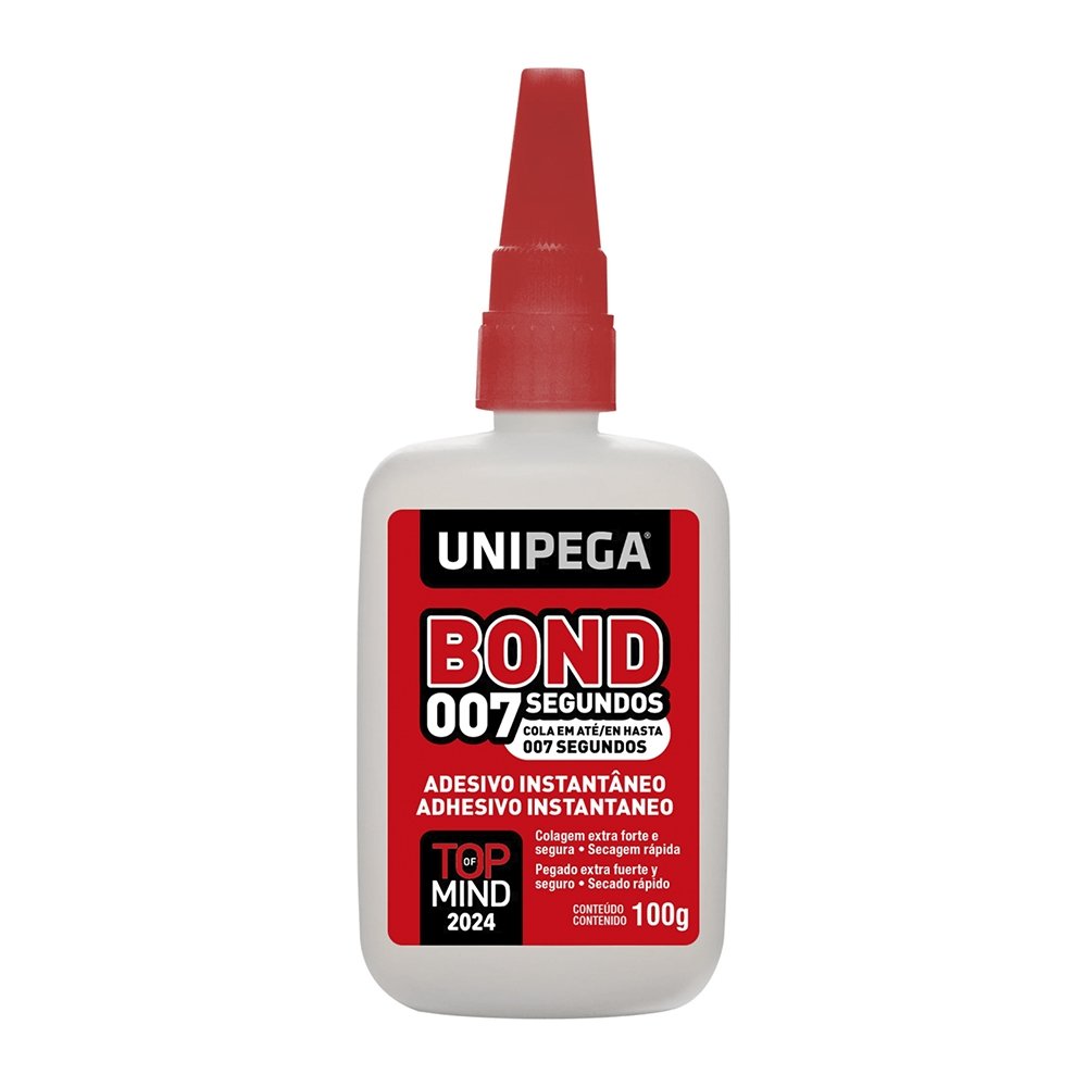 Cola Instantânea Unipega Bond 007 100g - Embalagem com 10 Unidades