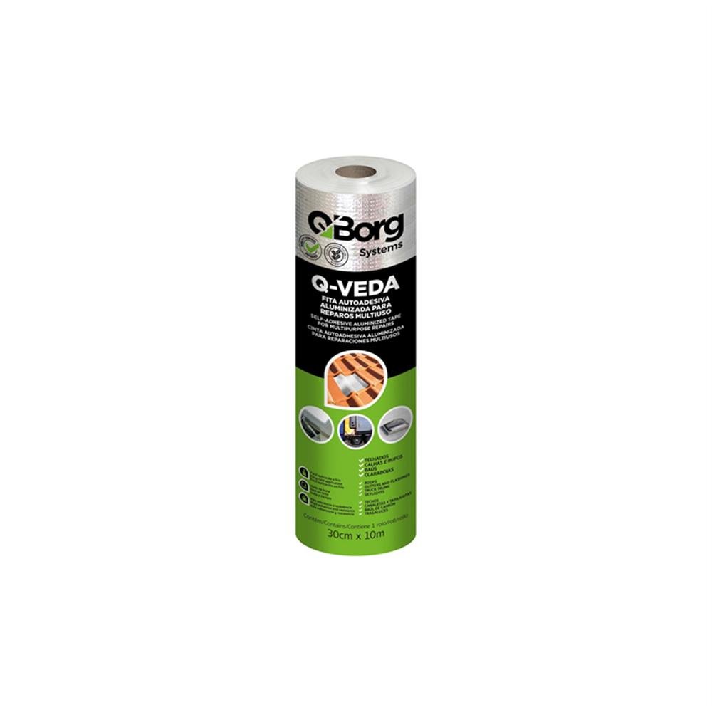 Impermeabilizante Fita 0,30X10m Qborg Aluminio Rolo