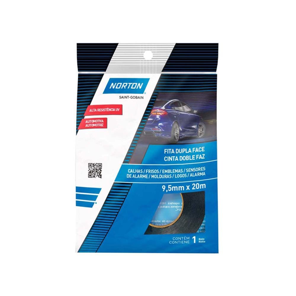 Fita Dupla Face Transparente 9,5X20m Friso Norton