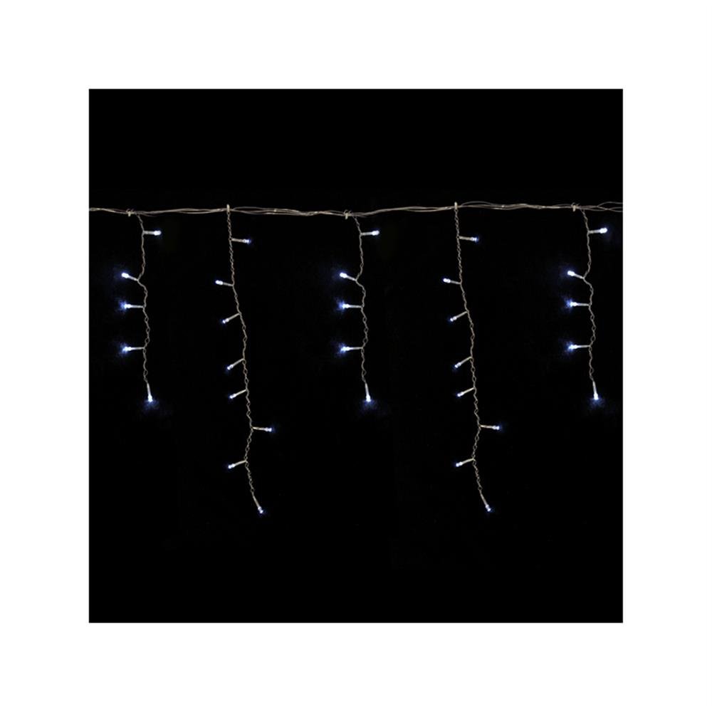 Cortina Led Natal 2,5M 100 Leds 8 Funções Branco 220V