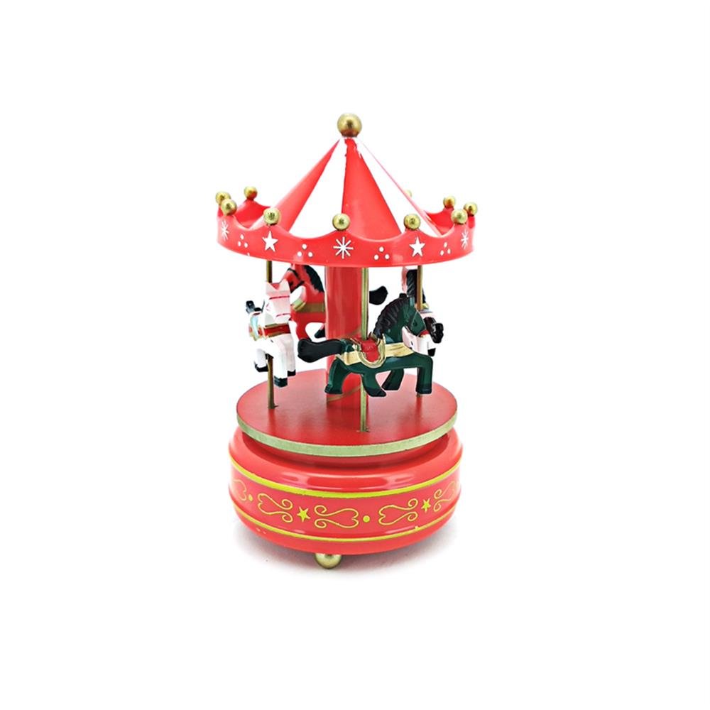 Caixa Musical Natal Carrossel 10X18cm