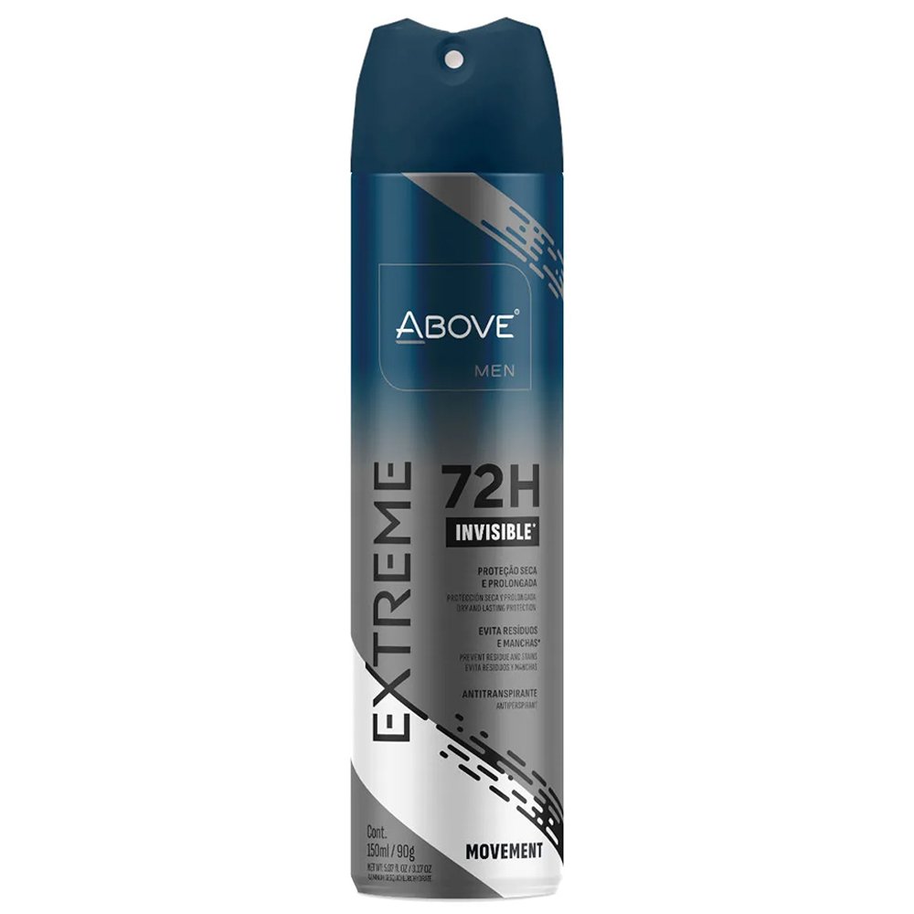 Desodorante Above Aero 150ml Extreme Movement 72 Horas