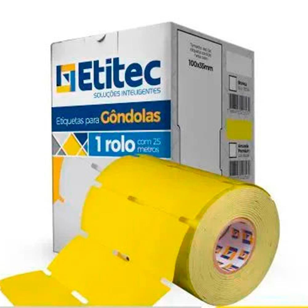 Etiqueta Gondola Couche Amarela 100X35 Mm