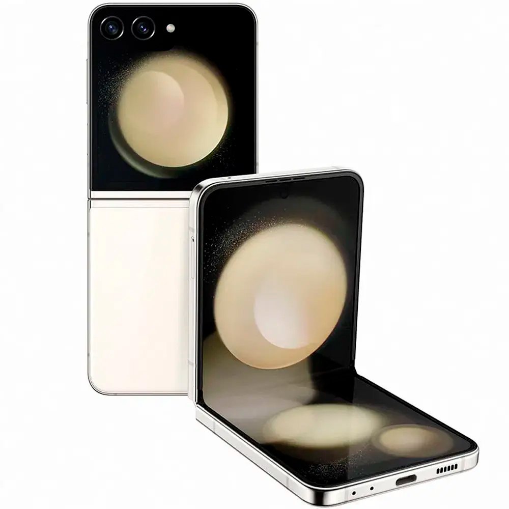 Smartphone Samsung Galaxy Z Flip5 512GB 5G Tela 6.7" Dobravel 8GB Snapdragon Camera Dupla 12MP + Frontal 10MP Dual Chip Creme