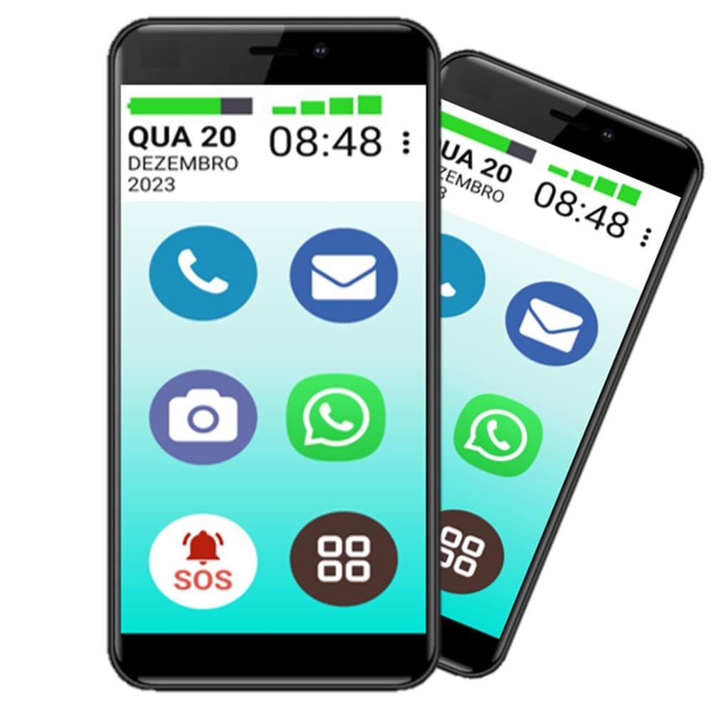 Vovô&VovóFone Samsung 32gb 4g 2gb Ram Tela 6.5 Icones Grandes