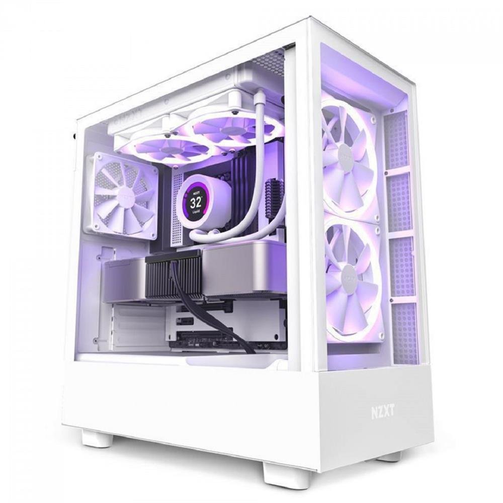 Gabinete Gamer Nzxt H5 Elite Mid Tower Sem Fonte Com 3 Fans