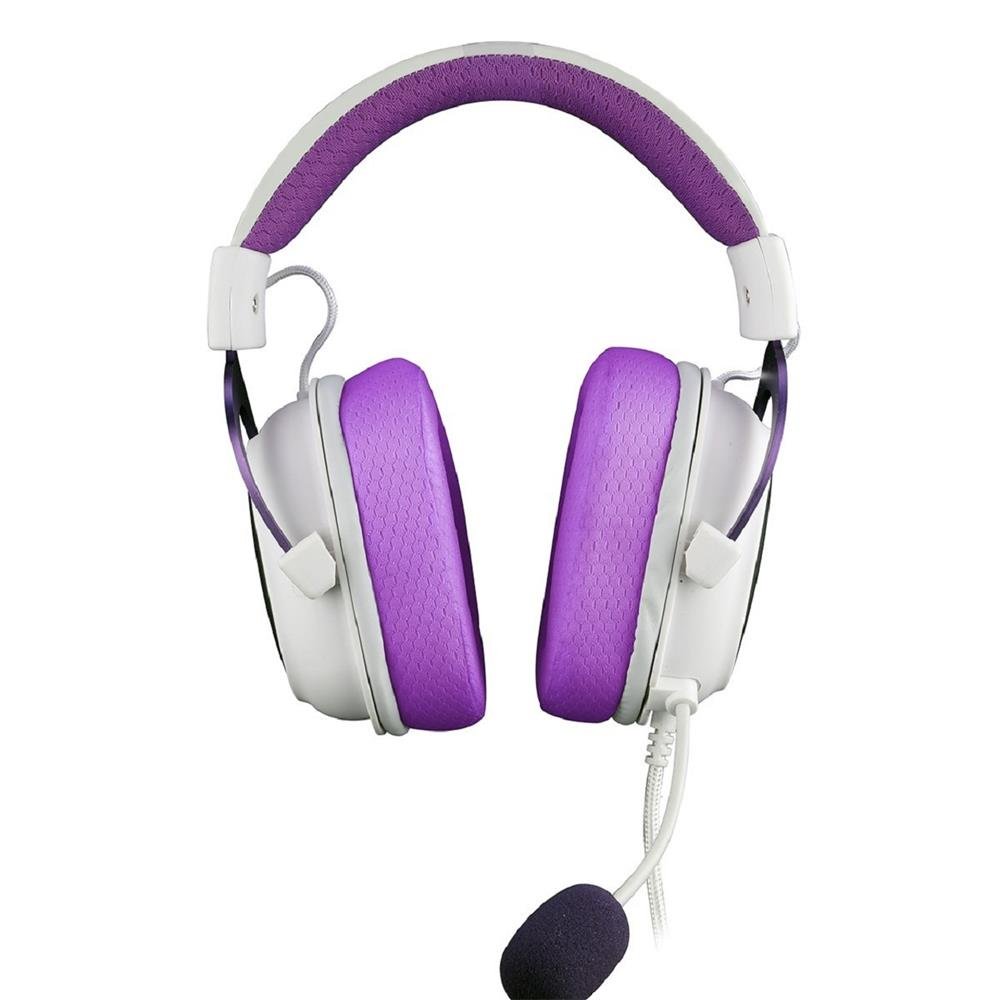 Headset Gamer Redragon Hero 3.5mm Branco e Roxo