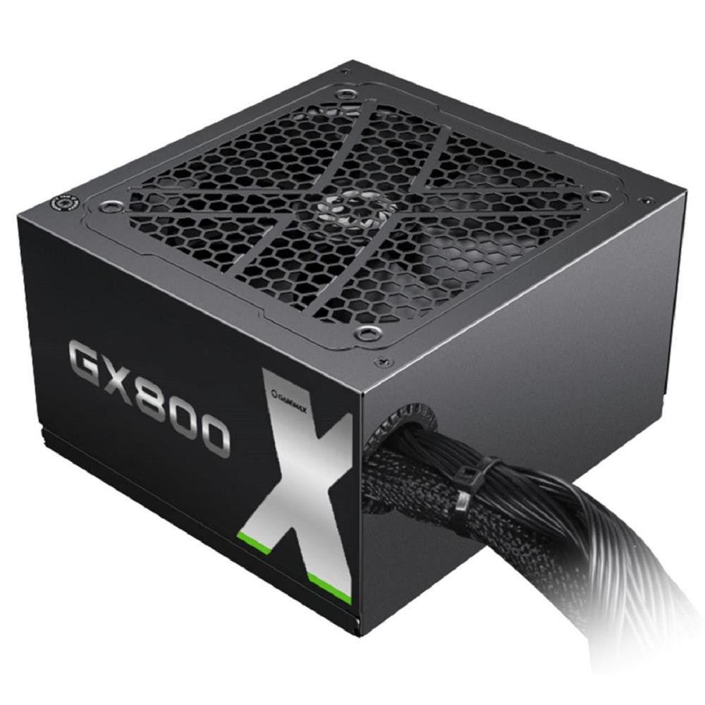 Fonte Gamemax Gx800, 800W, 80 Plus Gold, Pfc Ativo, Preto