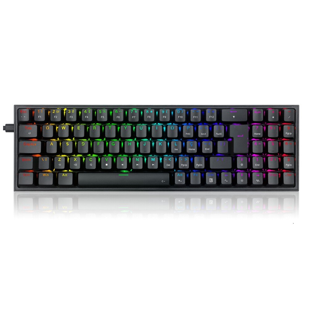 Teclado Mecanico Gamer Redragon Pollux RGB Preto