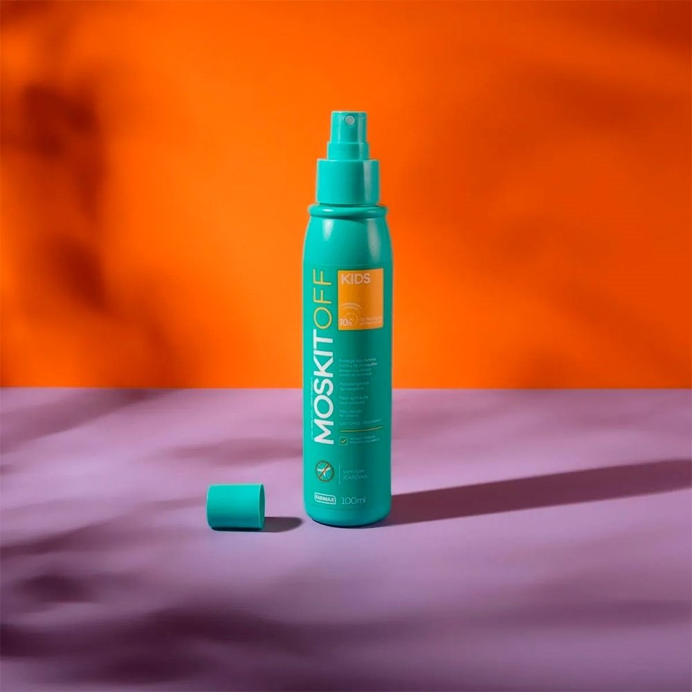 Repelente de Insetos Farmax Kids Icaridina Moskitoff Spray 100ml
