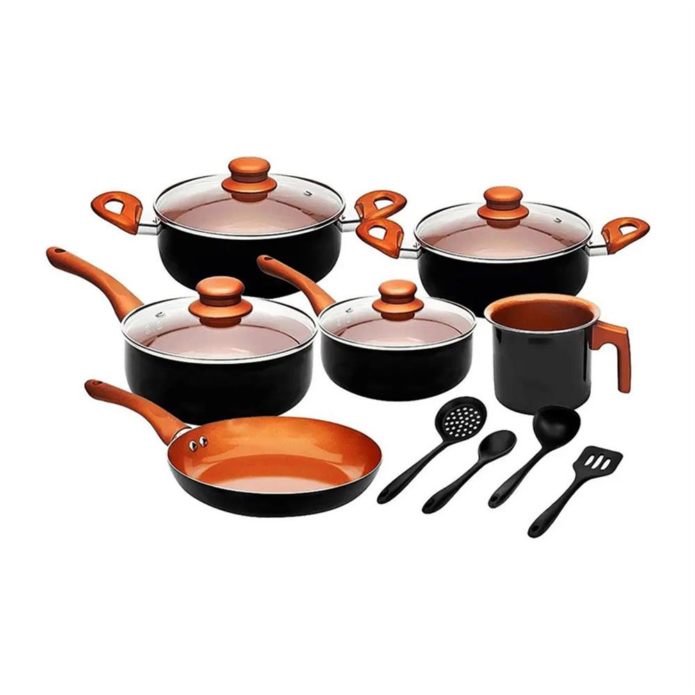 Panela Aluminio Ceramica 10Pcs Vegas Cs.Amb.