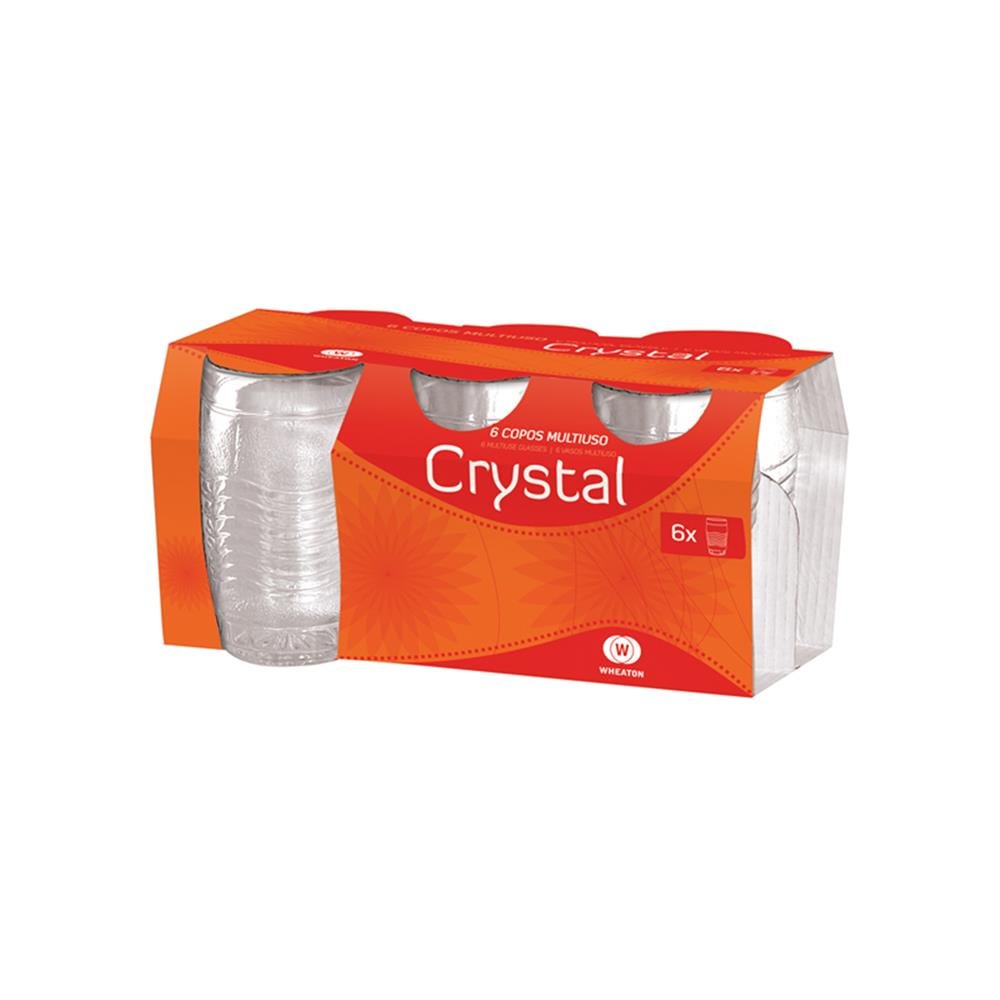 Copo Água 280Ml Cristal 6X6