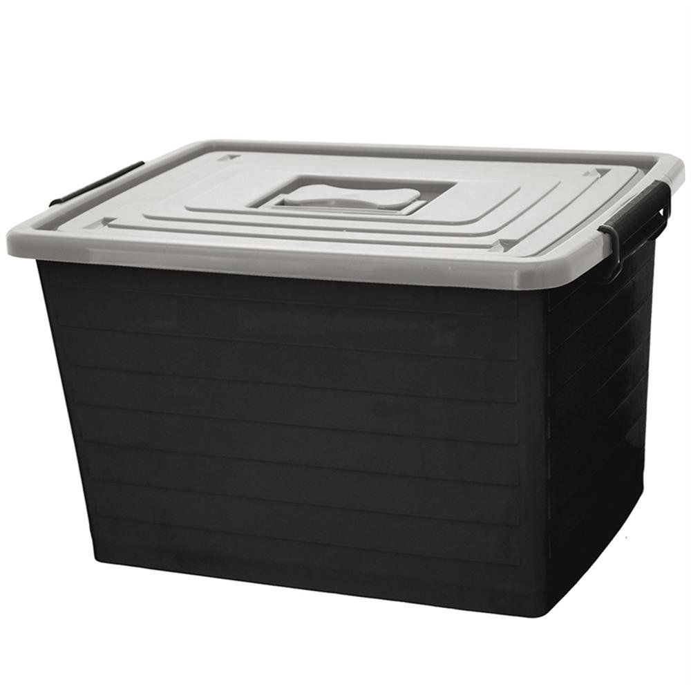 Caixa Organizadora 50L C/Tampa Preta 35X41x57 C/4