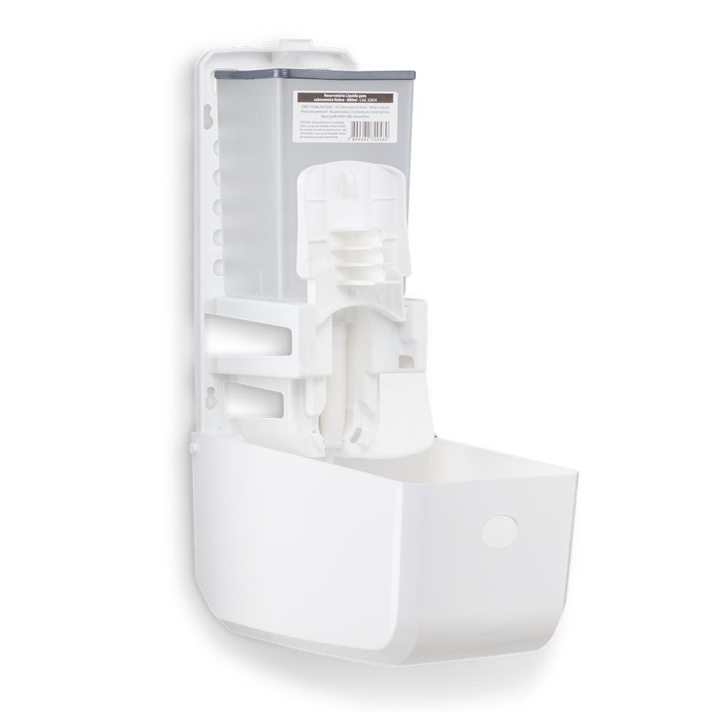Dispenser Para Sabonete Liquido ou Alcool Gel 800ML Com Reservarranco New Classic - Nobre