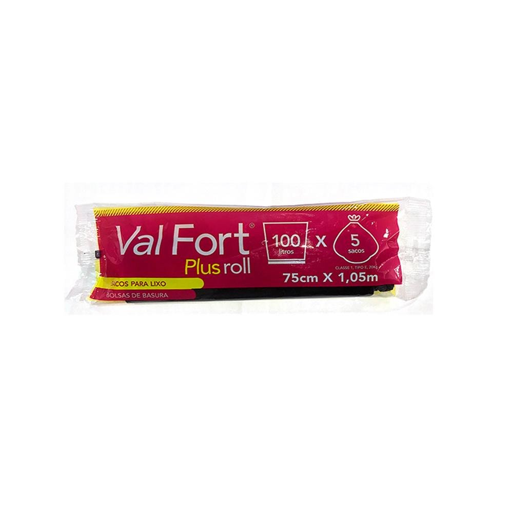Saco Lixo 100L Preto Valfort Rolo 10X05