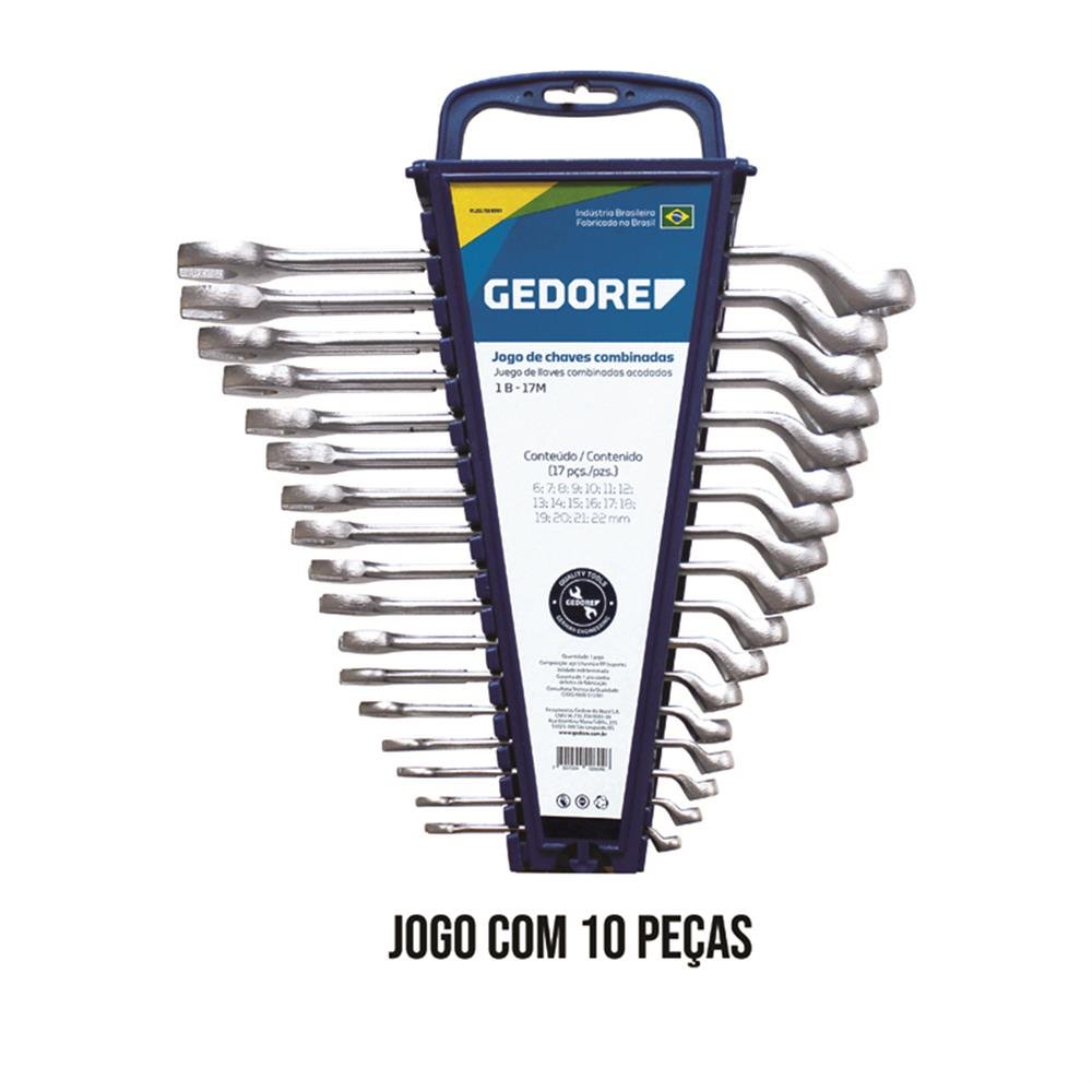Chave Combinada 06 A 22Mm 10 Pelas Gedore