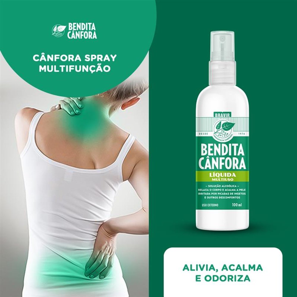Cânfora Liquida Spray Bendita 100 ml
