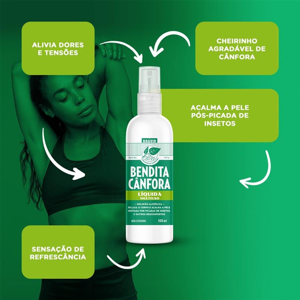 Cânfora Liquida Spray Bendita 100 ml