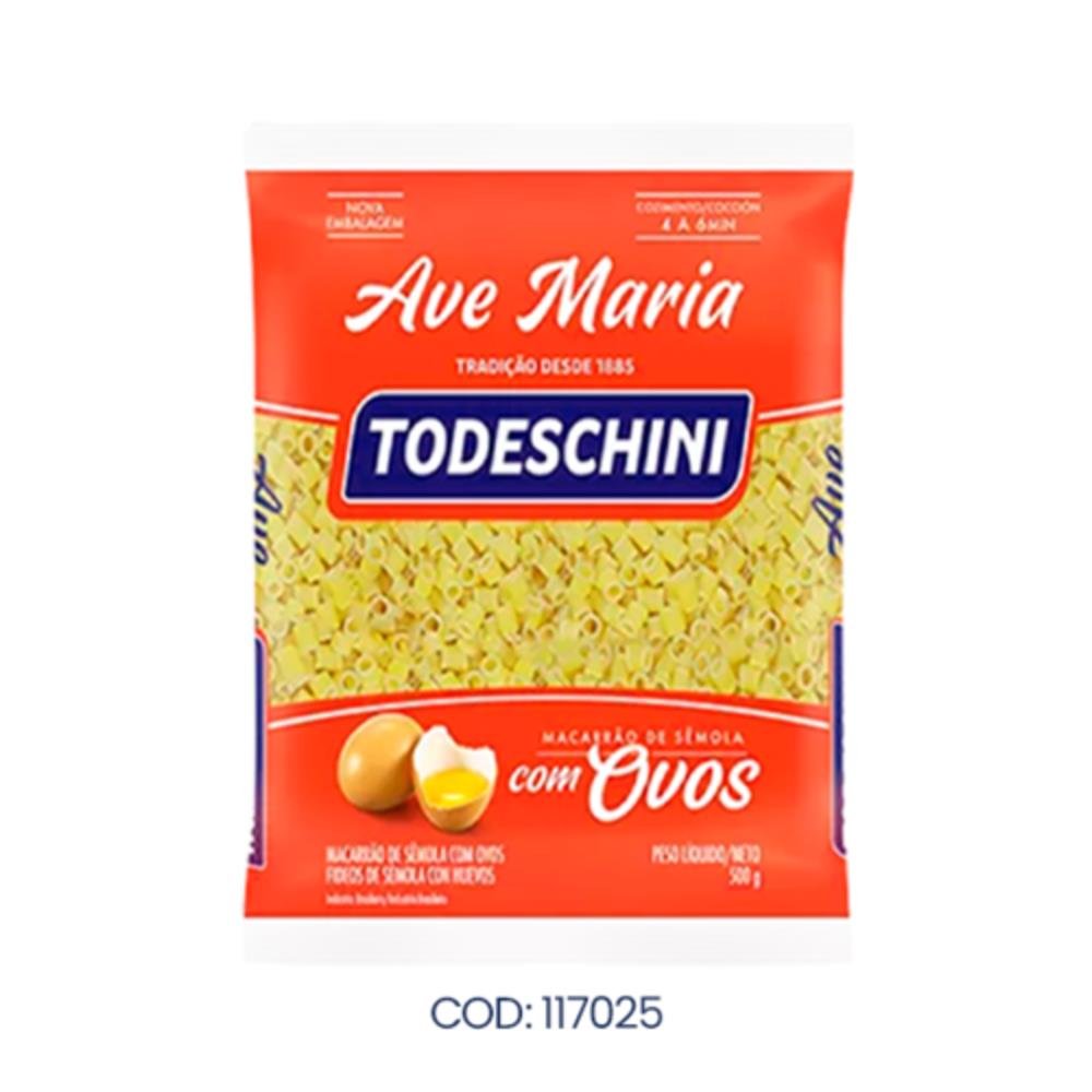 Macarrao Com Ovos Ave Maria 500G Todeschini Fardo Com 20