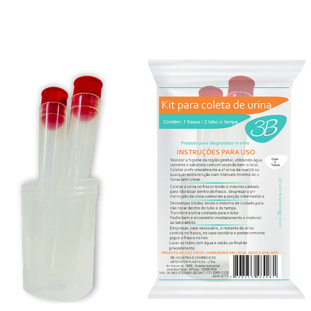 Coletor Urina Kit Com 2 Tubos