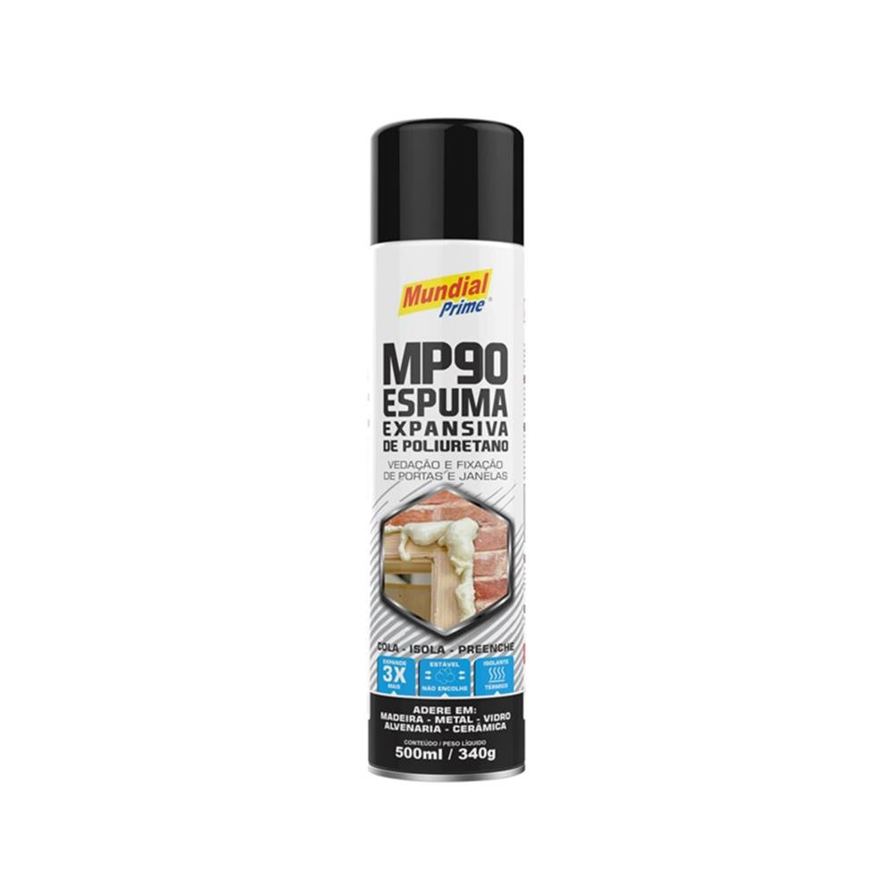 Espuma Poliuretano Expansiva 500Ml/340G Mundial Prime