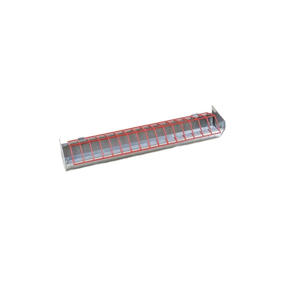 Comedouro Aves 50Cm Calha Galvanizada C4